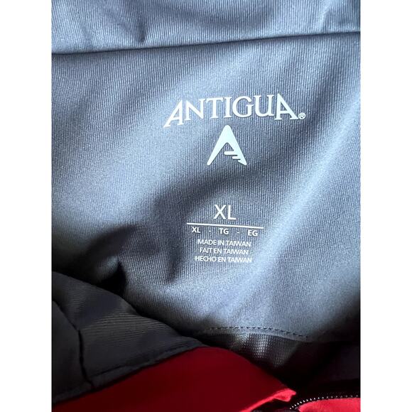 Men's Antigua red, black windbreaker jacket size XL - Picture 4 of 5